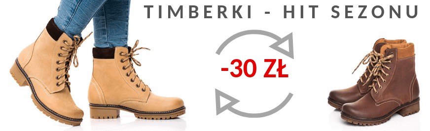 Timberki - skórzane buty damskie zimowe